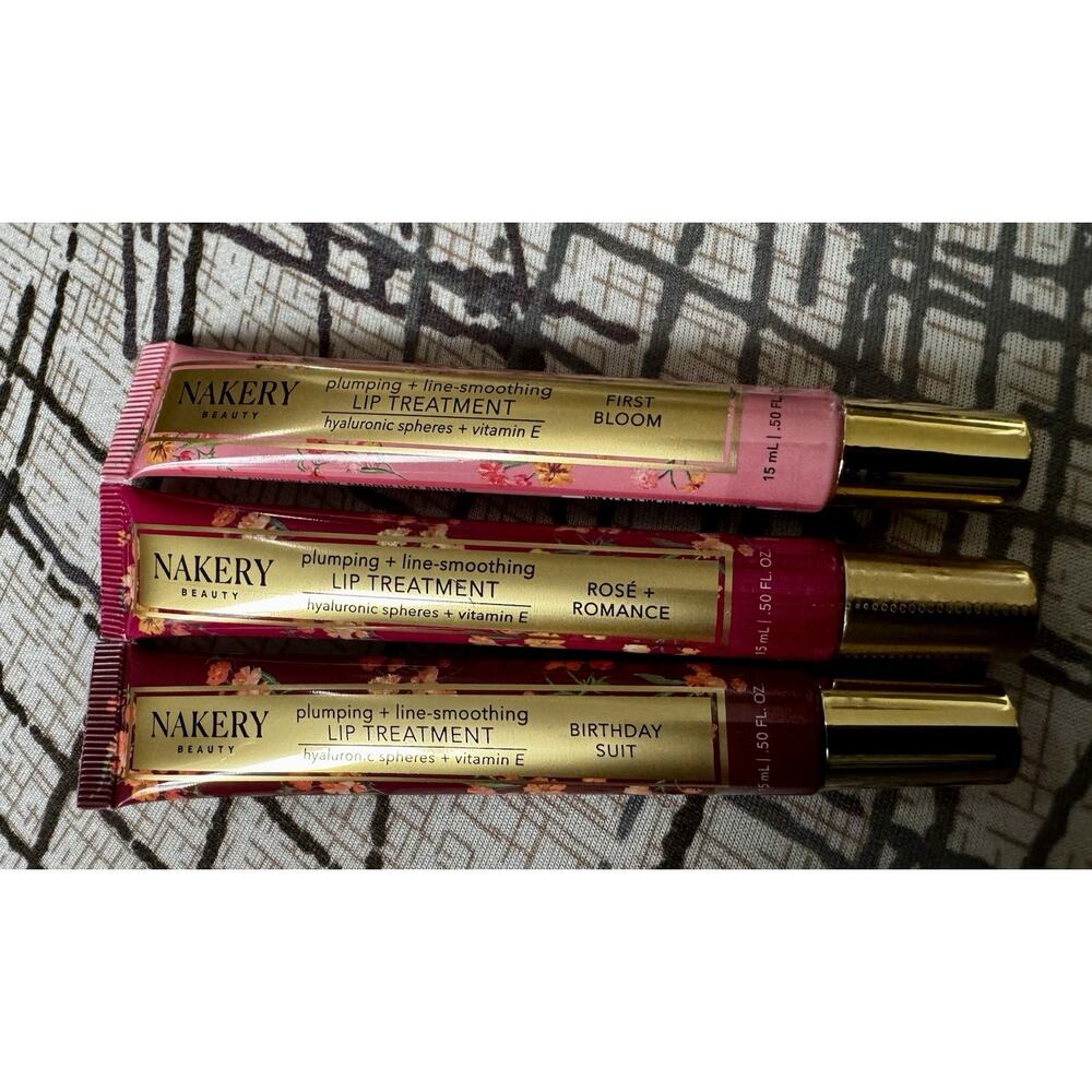 3 Nakery Plumping & Smoothing Treatments. Birthday Suit, First Bloom & Rose